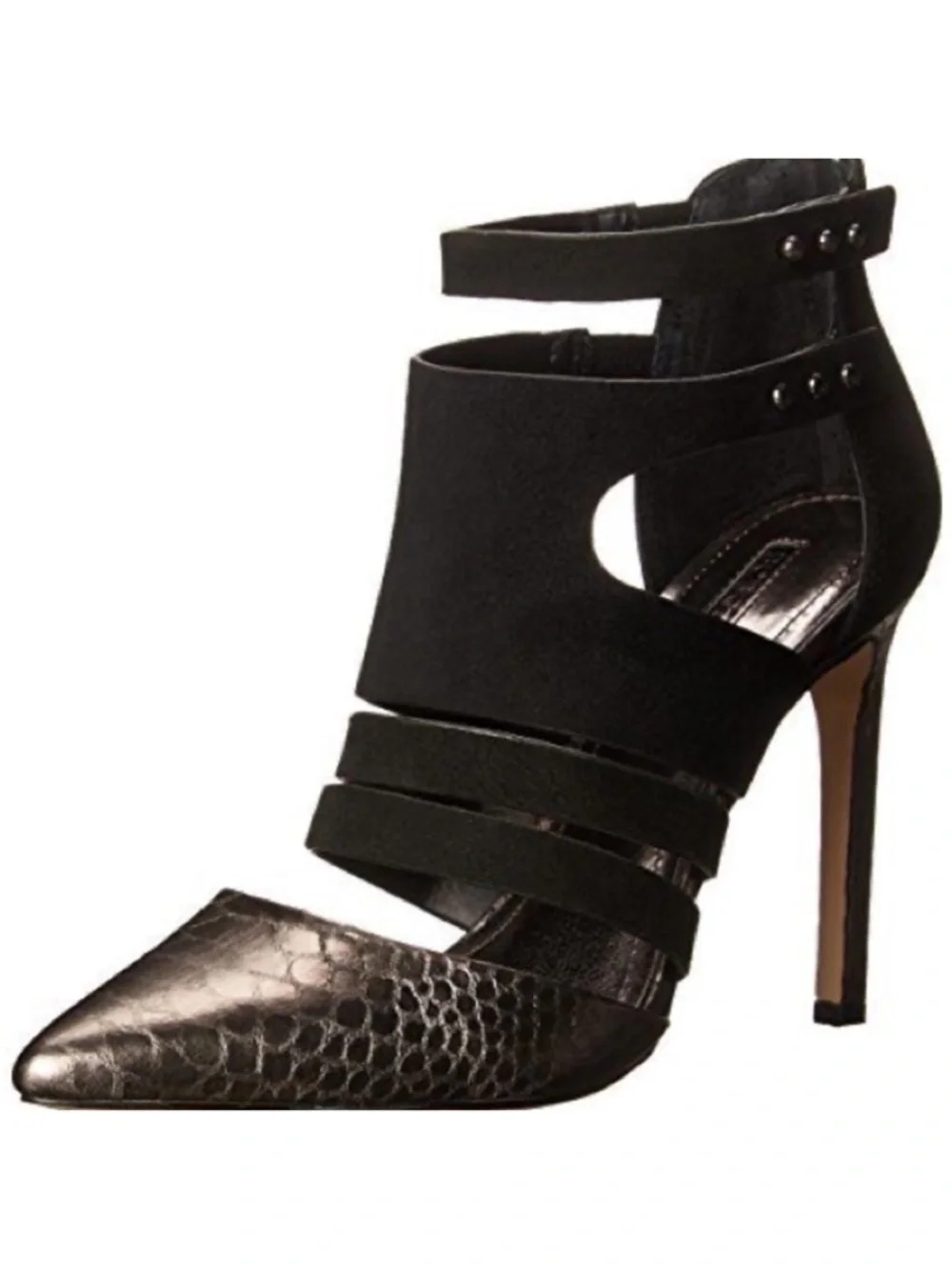BCBGeneration BG Canon Dress Pumps Women’s Size 8.5 Black Snakeskin Embossed Toe